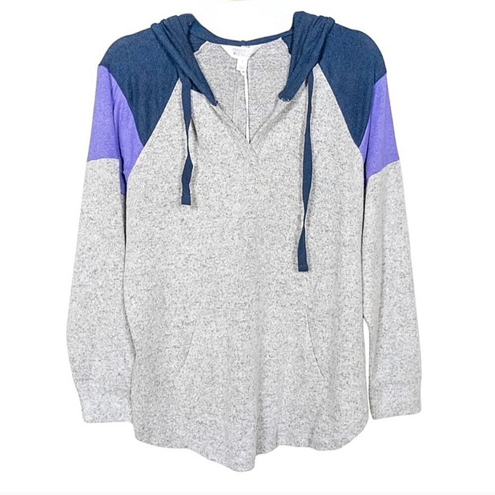 MARKET & SPRUCE Stitch Fix Dayana Hooded Sweater Heather Grey Women's Medium